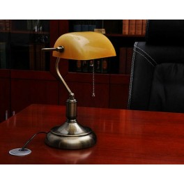 LAMPA BANKIERSKA LDP 8822 - BURSZTYNOWA LAMPA BANKIERSKA LDP 8822 - BURSZTYNOWA